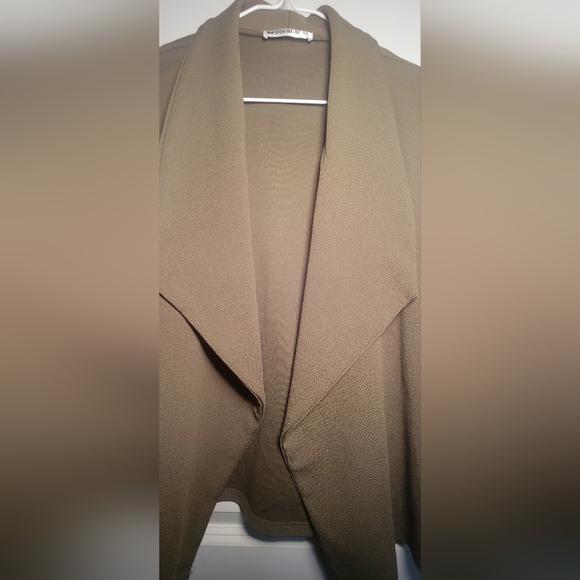 Doublju Women's Tan Open Front Blazer Size XL - Picture 3 of 4